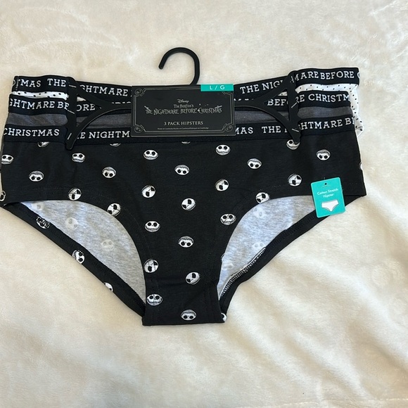 Disney The Nightmare Before Christmas 3-Pack Hipster Shorties — Size L — NW - Picture 1 of 5
